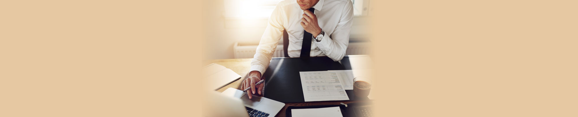 Man Working at a Desk